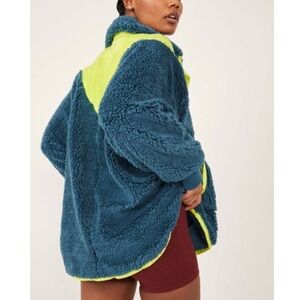 Free People Movement Fall to Rise oversized quarter zip fleece pullover L NEW